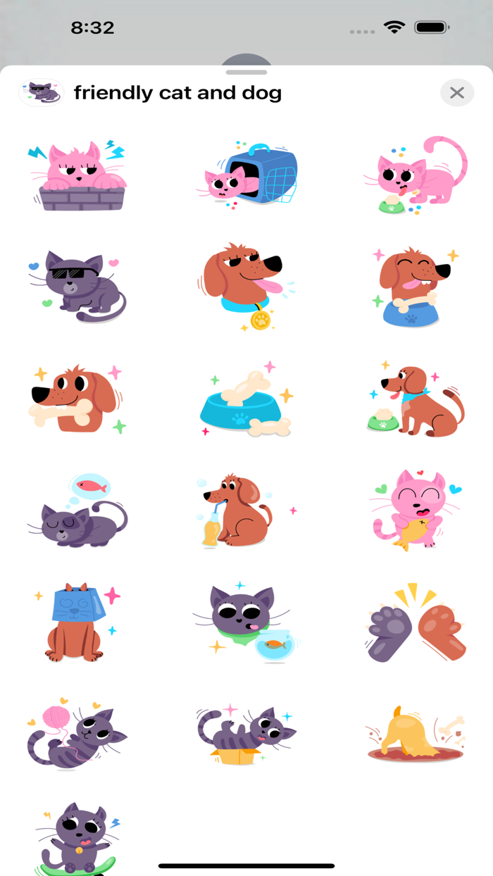 friendly cat and dog