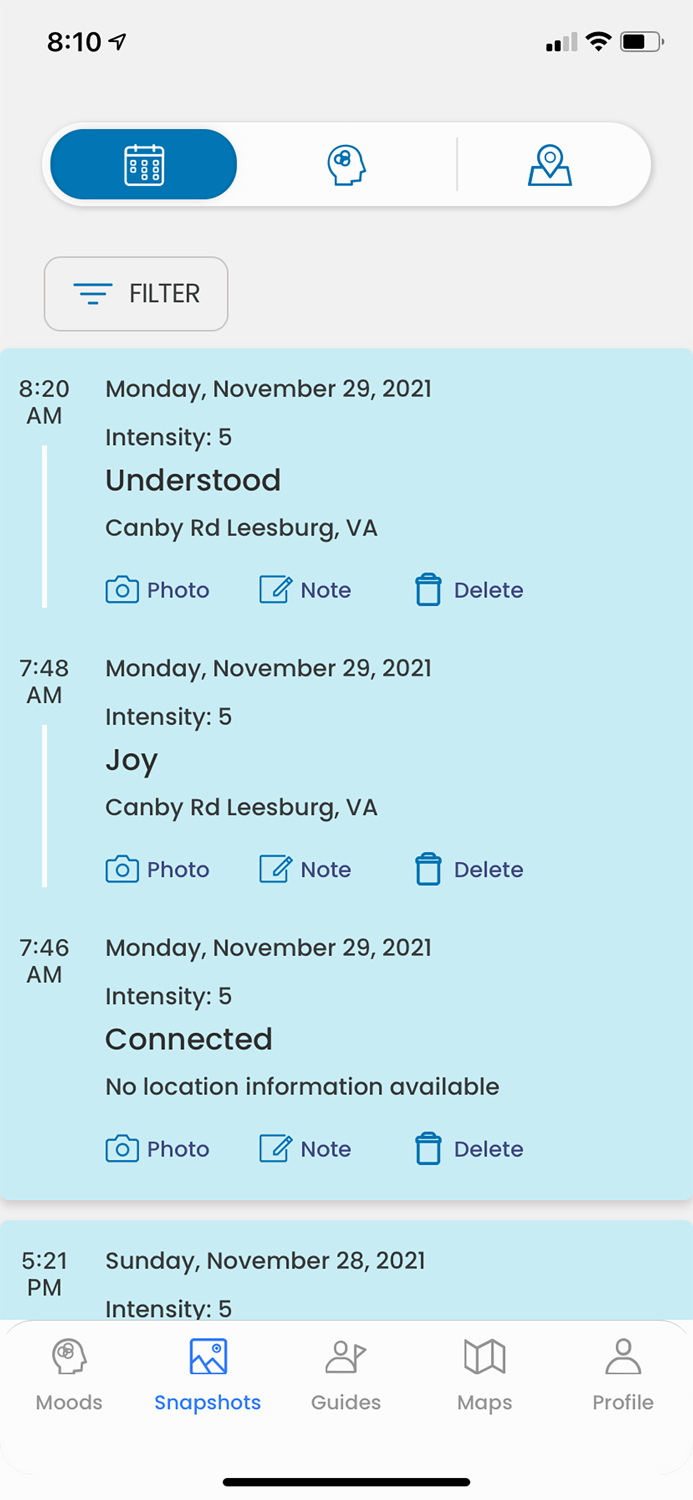 MoodMaps Emotion Tracker