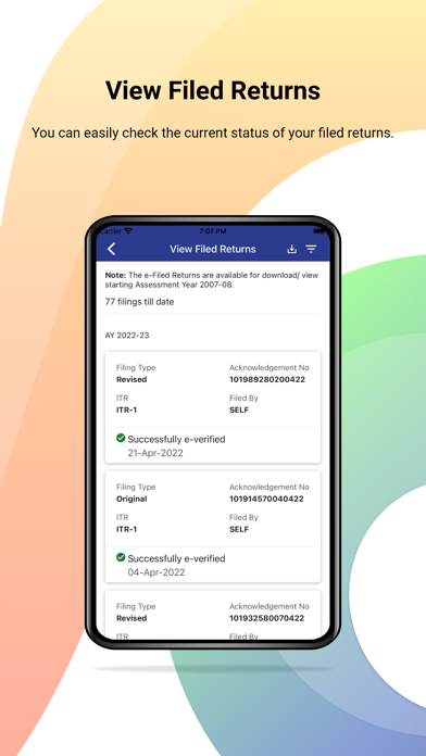 My I-tax Screenshot