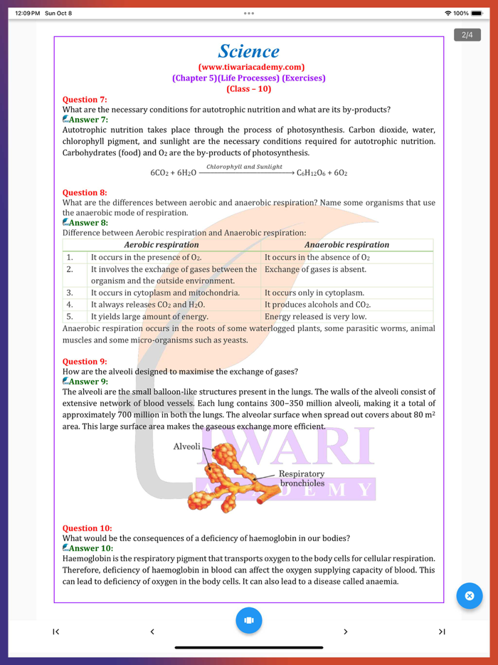 Class 10 Science Solutions