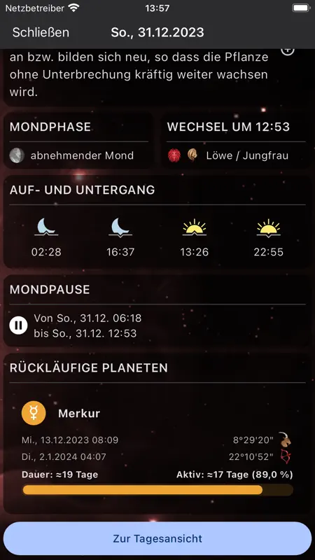 MoonWorx Mondkalender screenshot 6 of 10