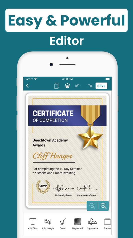 #3. Certificate Maker, eCard Maker (iOS) 由: Bhavesh Gabani
