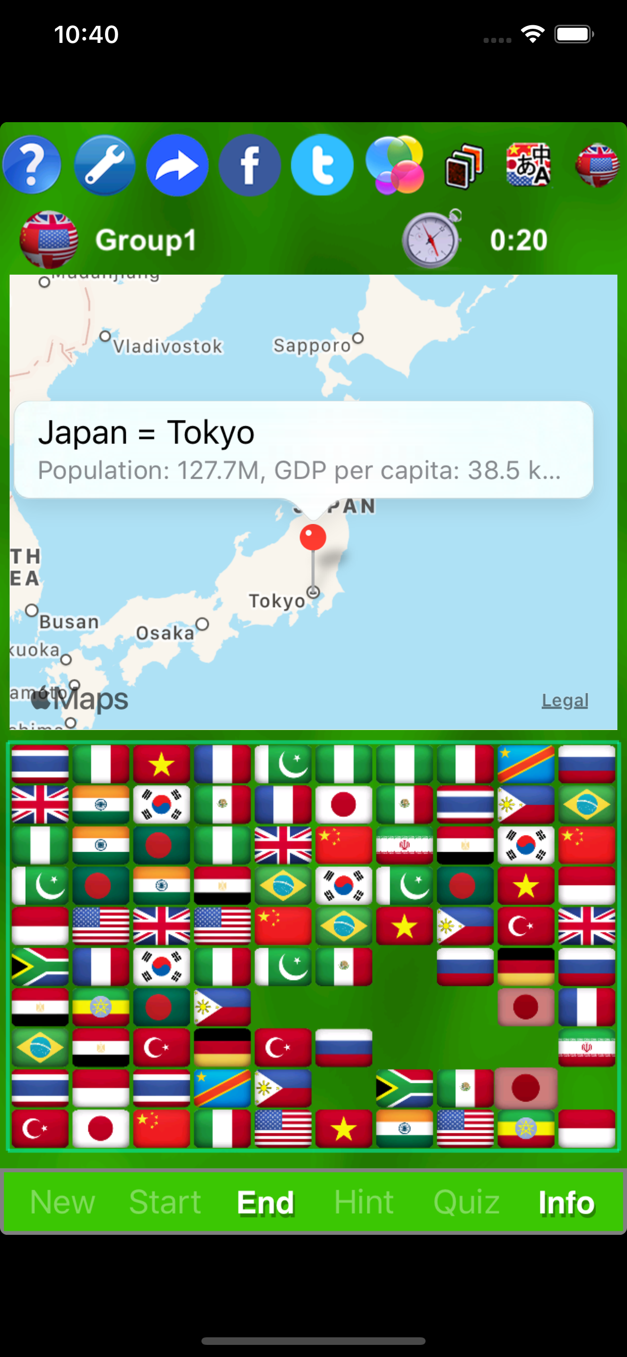 Flag Solitaire + Quiz