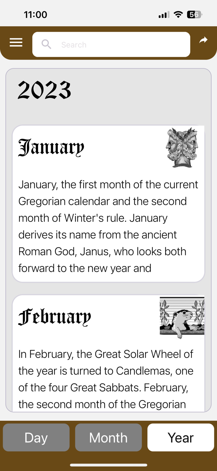 Mythology Calendar