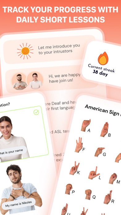 ASL：Sign Language Lessons App Screenshot