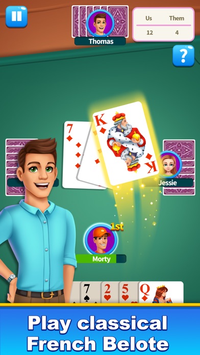 King of Belote Card Game Screenshot