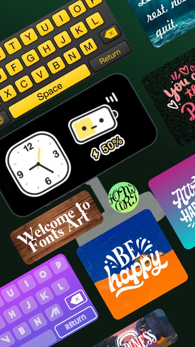 Fonts Theme: Cool Keyboards Screenshot