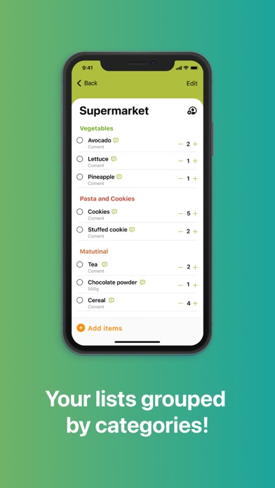 EasyRancho: Grocery list Screenshot