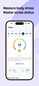 Stress Monitor & HRV Tracker screenshot #1 for iPhone