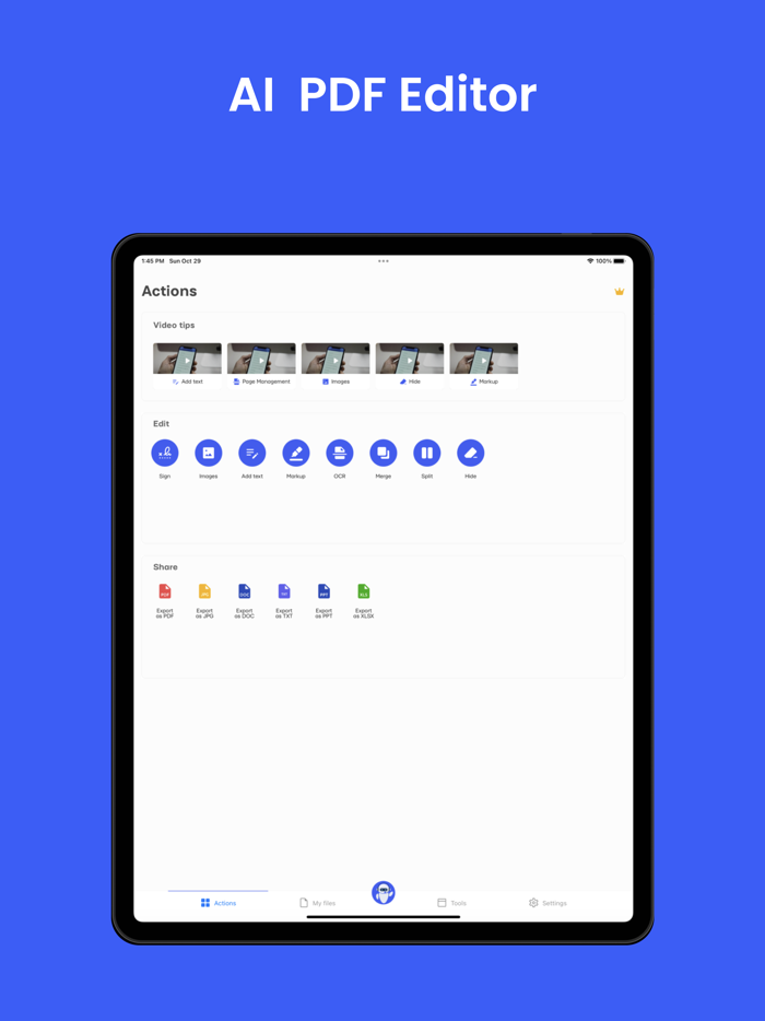 AI PDF Editor Edit PDF Sign