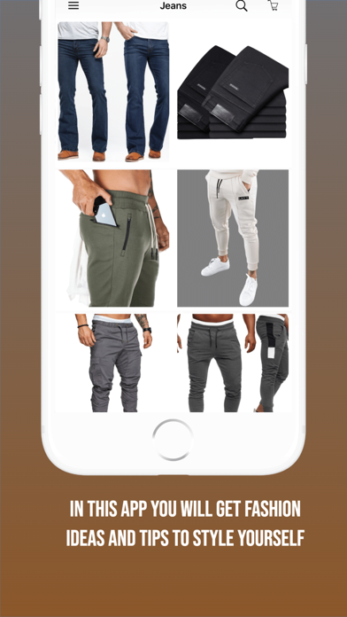 Men's Clothing Shopping Store Screenshot