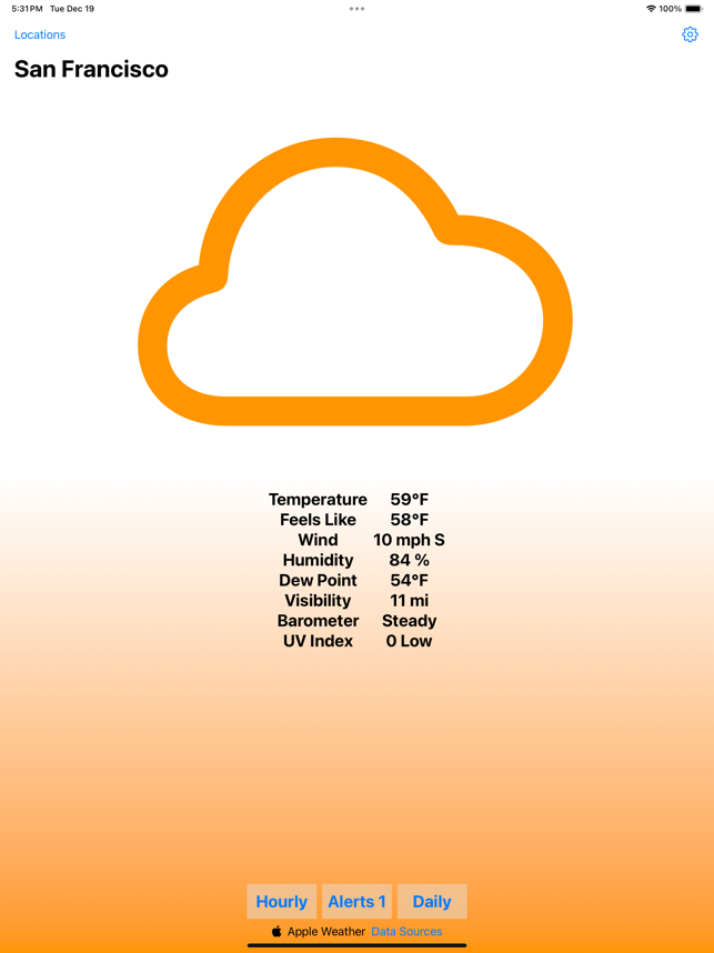 ‎Orange Weather Screenshot