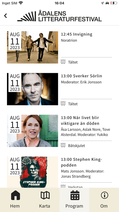 Ådalens Litteraturfestival Screenshot