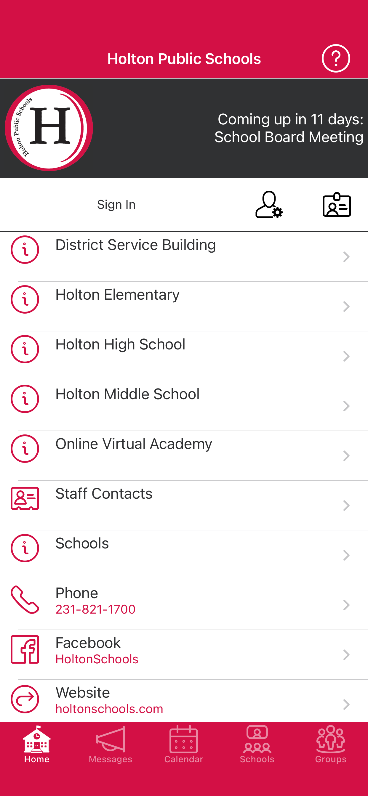 Holton Public Schools screenshot 1