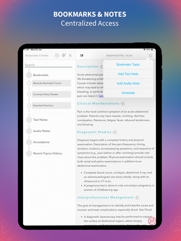 Medical Surgical Nursing Lewis iPad screenshot 8 - Medical app