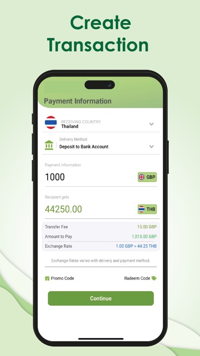 Kapook UK Money Transfer Screenshot