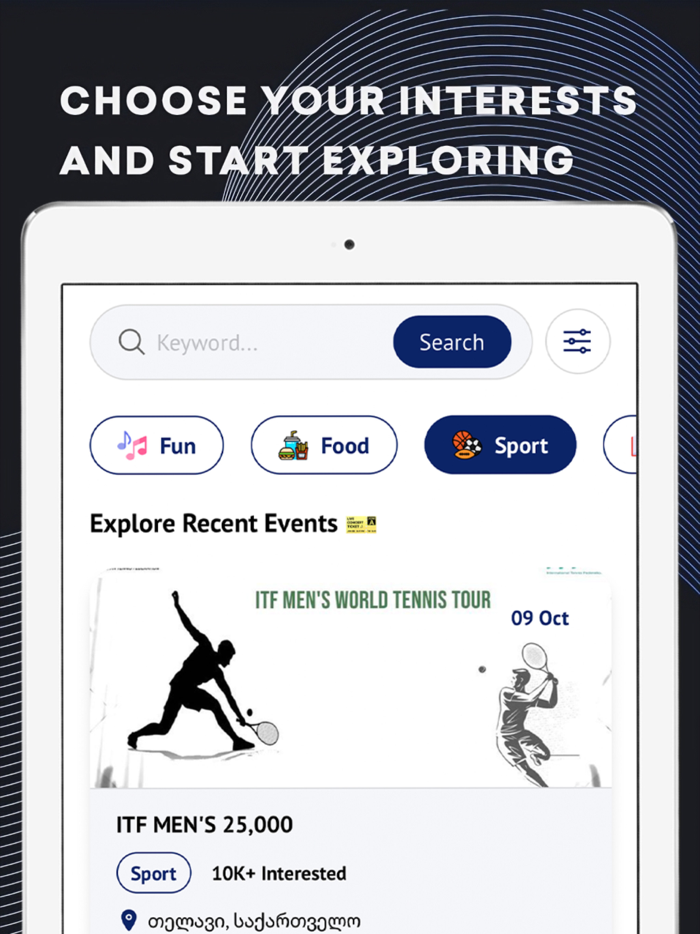 Eventy App Discover Events