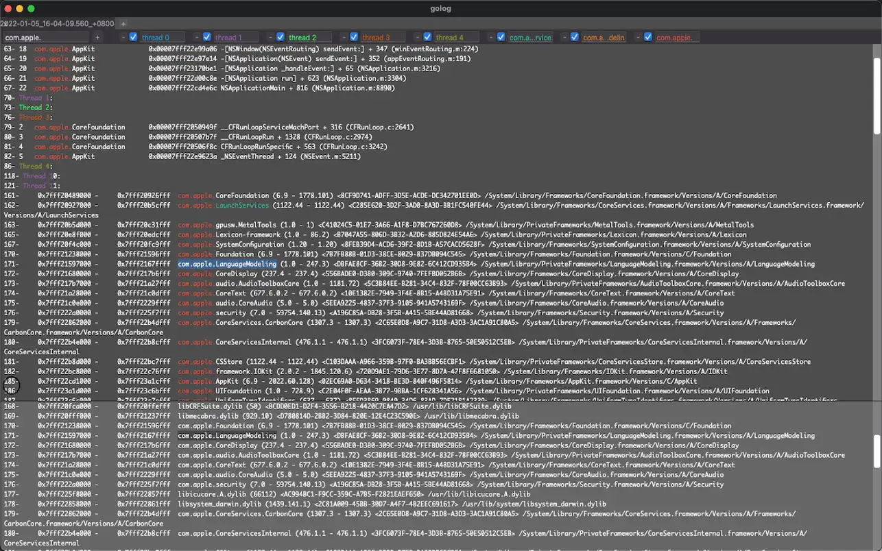 #2. Golog (macOS) От: 建峰 陈