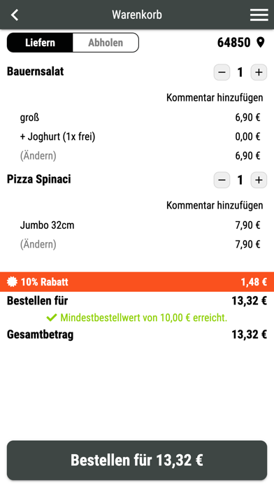 Deniz Doner und Pizzeria Screenshot