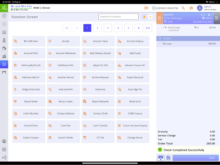 InfoGenesis POS Terminal