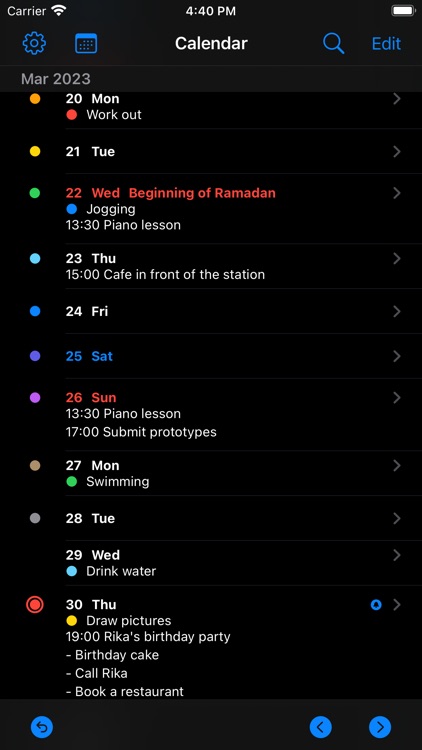 Vertical Calendar - Schedule screenshot-5