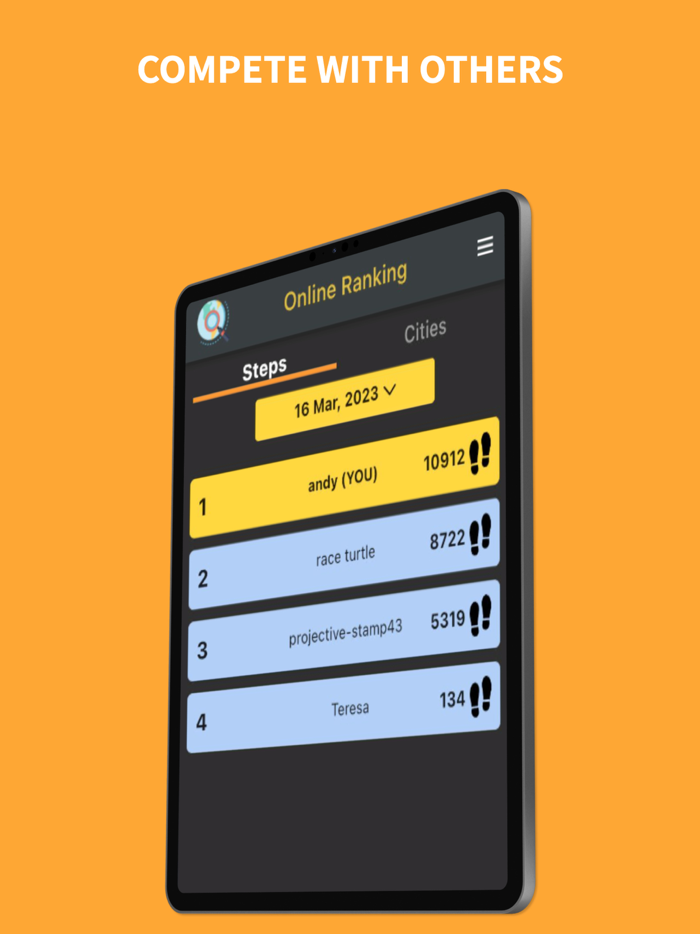 Virtual Walking Step Tracker