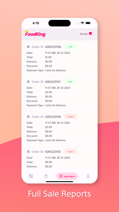 FoodKing - Manager Screenshot