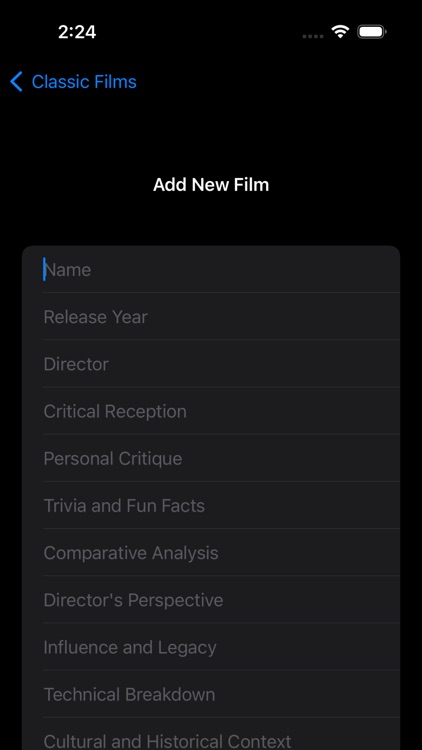 Classic Film Analysis