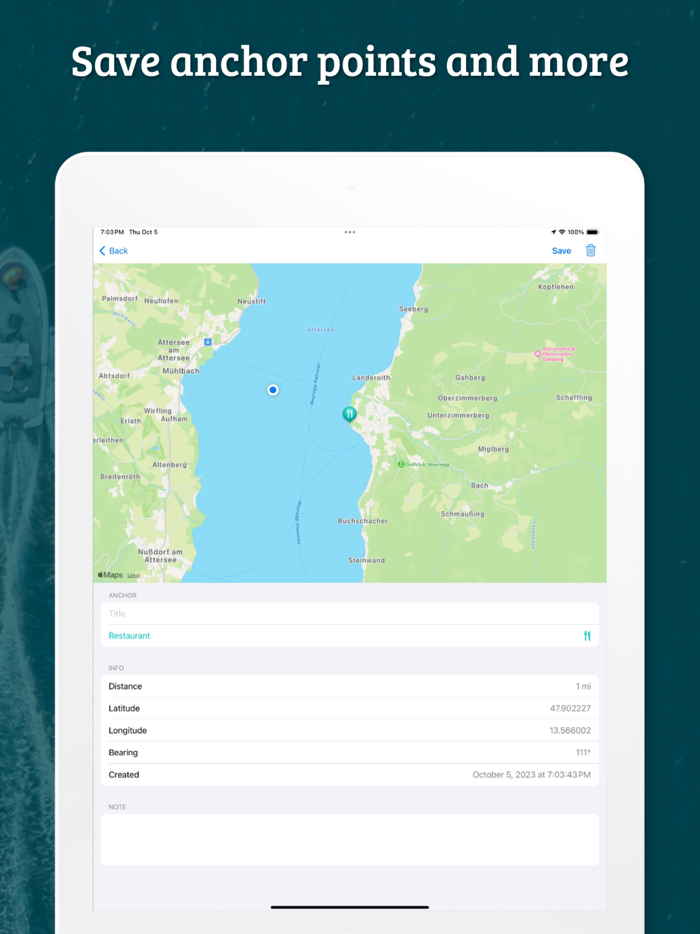The Anchors Marine navigation