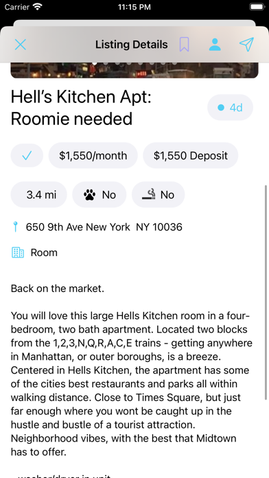 Roomie | Find a Roommate Screenshot