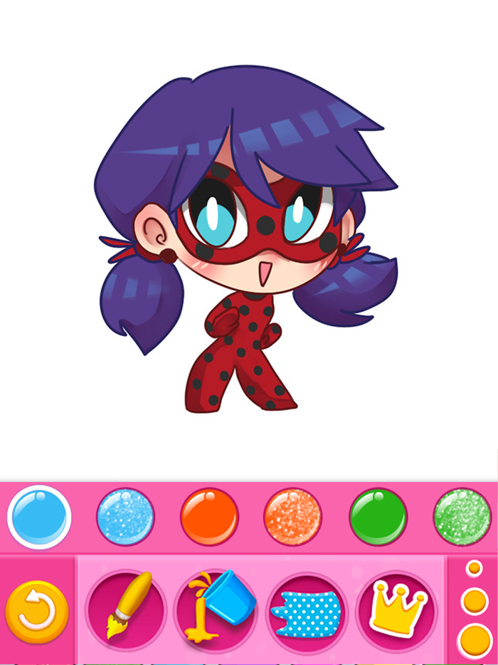 Ladybug Coloring and Magic Block