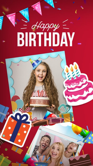 Birthday frames for photos. Screenshot