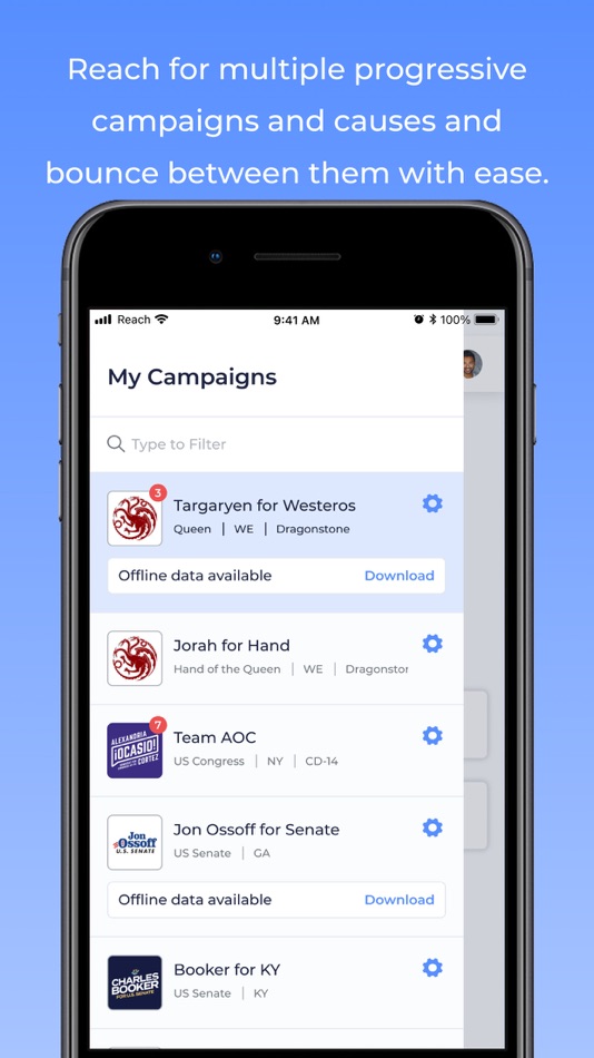 #8. Reach — Progressive Organizing (iOS) By: Reach Progress PBC