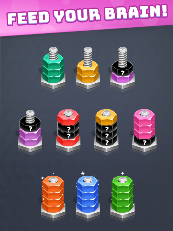 Nuts & Bolts - Screw Sort 3d iPad screenshot 2 - Games app