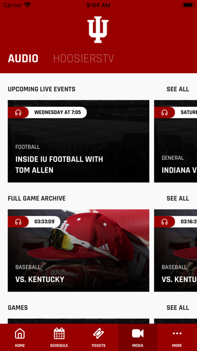 IU Hoosiers Screenshot