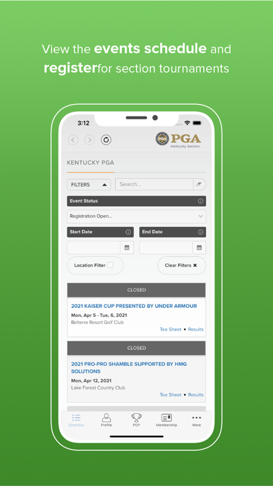Kentucky PGA Section Screenshot