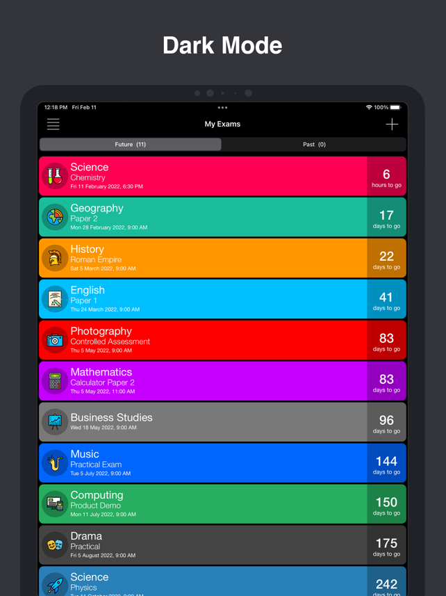Exam Countdown - School & Uni Screenshot