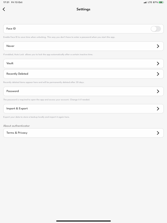 Account Authentication App