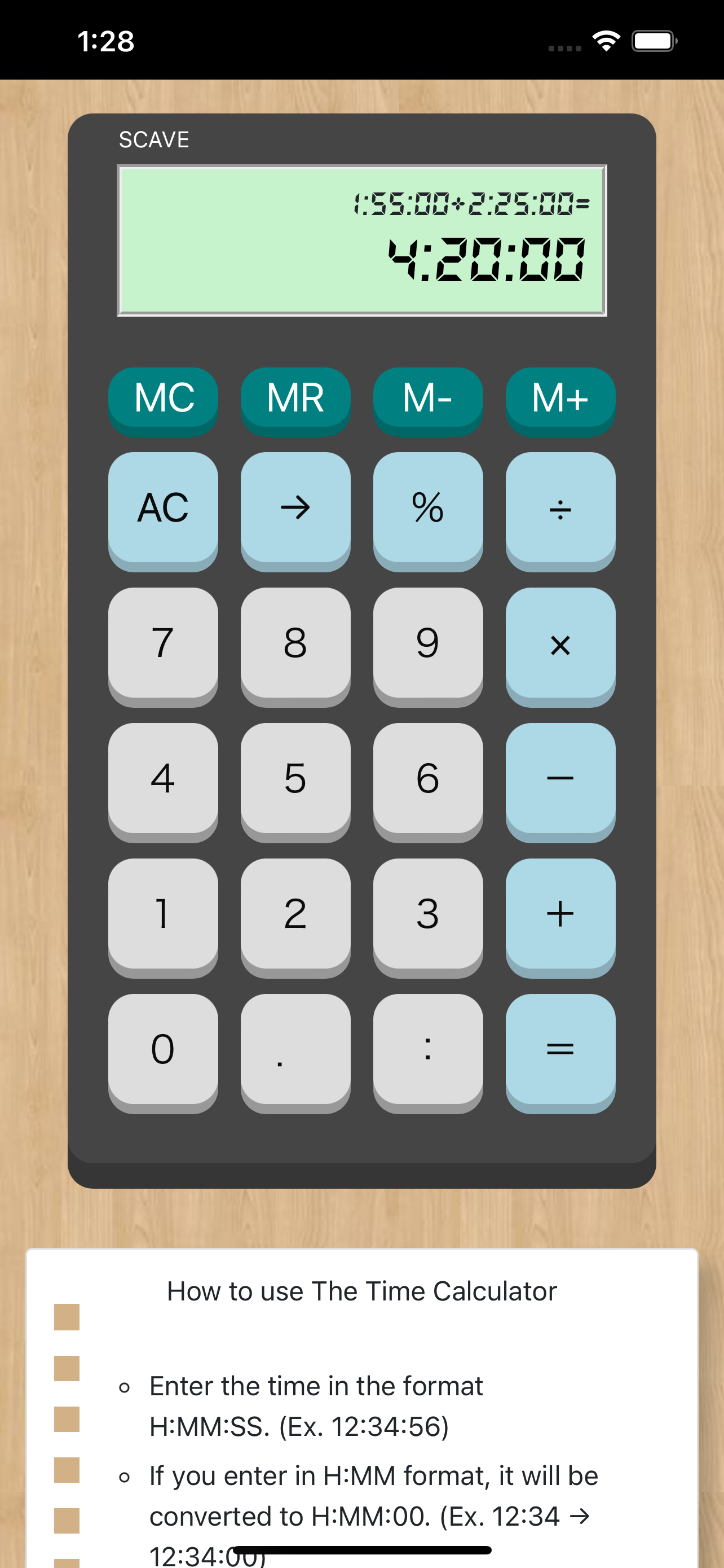 The Time Calculator - SCAVE