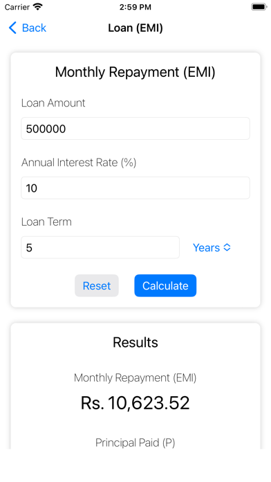 Financial Calculator India App Screenshot