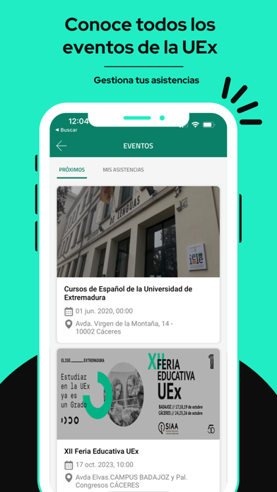 UEx App, Univ. de Extremadura Screenshot