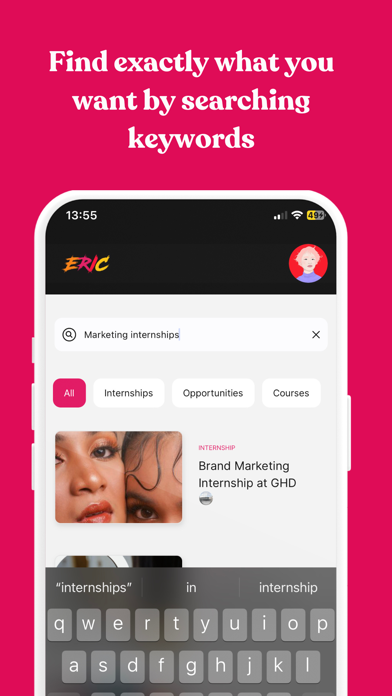 ERIC: Creative Career App Screenshot
