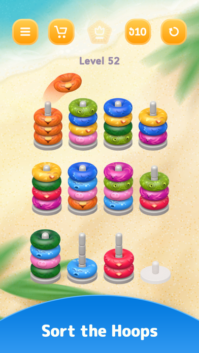 Color Sort 3D — Hoop Puzzle Screenshot