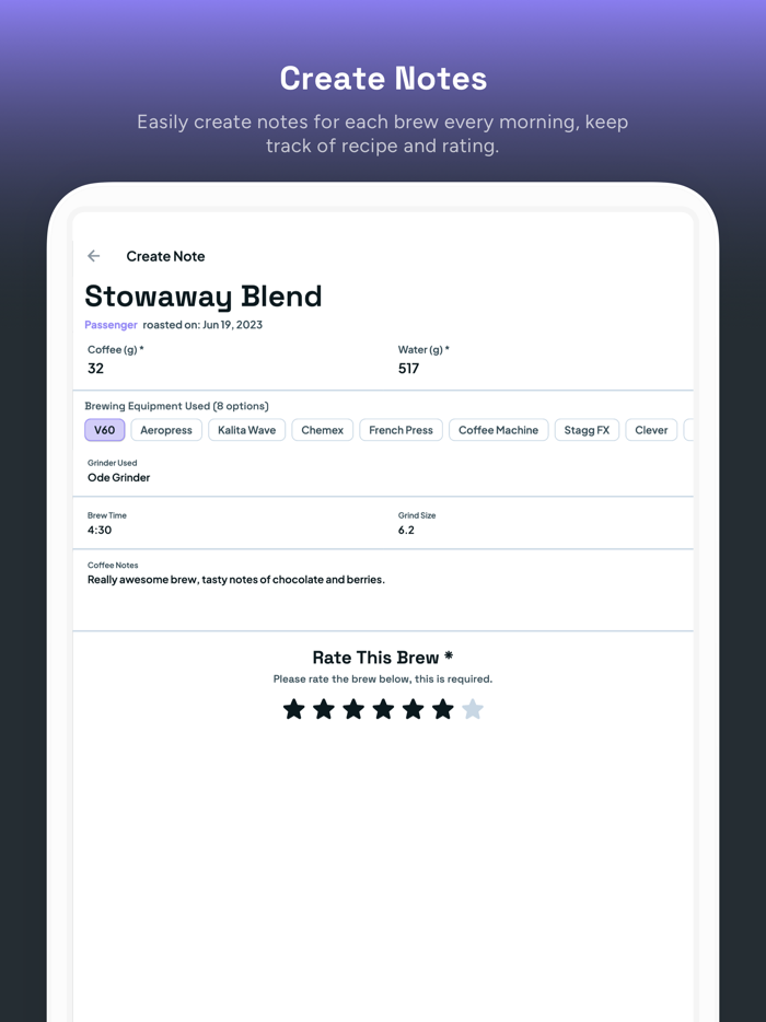 Optimal Coffee Notes