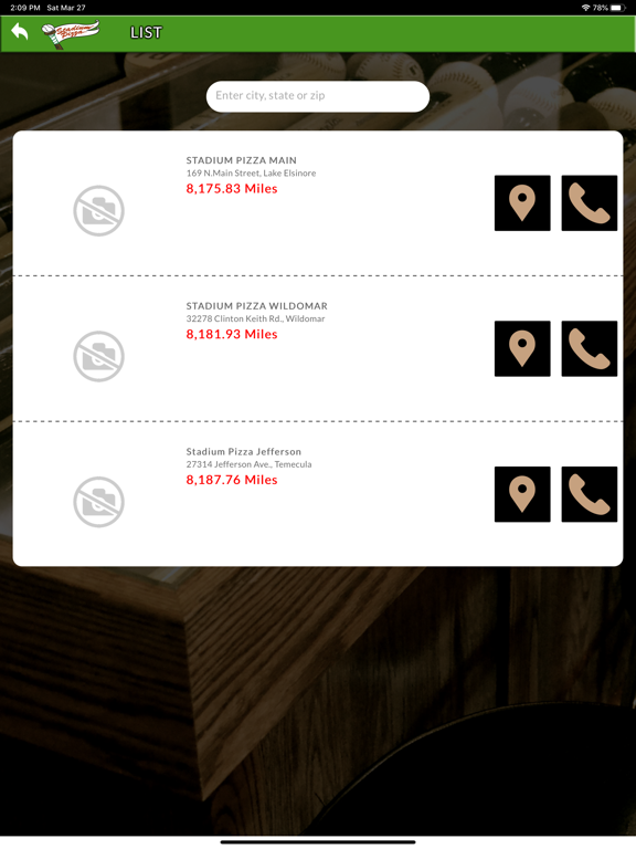 Stadium Pizza & Brewery iPad screenshot 2 - Food & Drink app