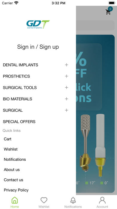 GDT Dental Implants Screenshot