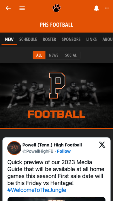 Powell High School Athletics Screenshot