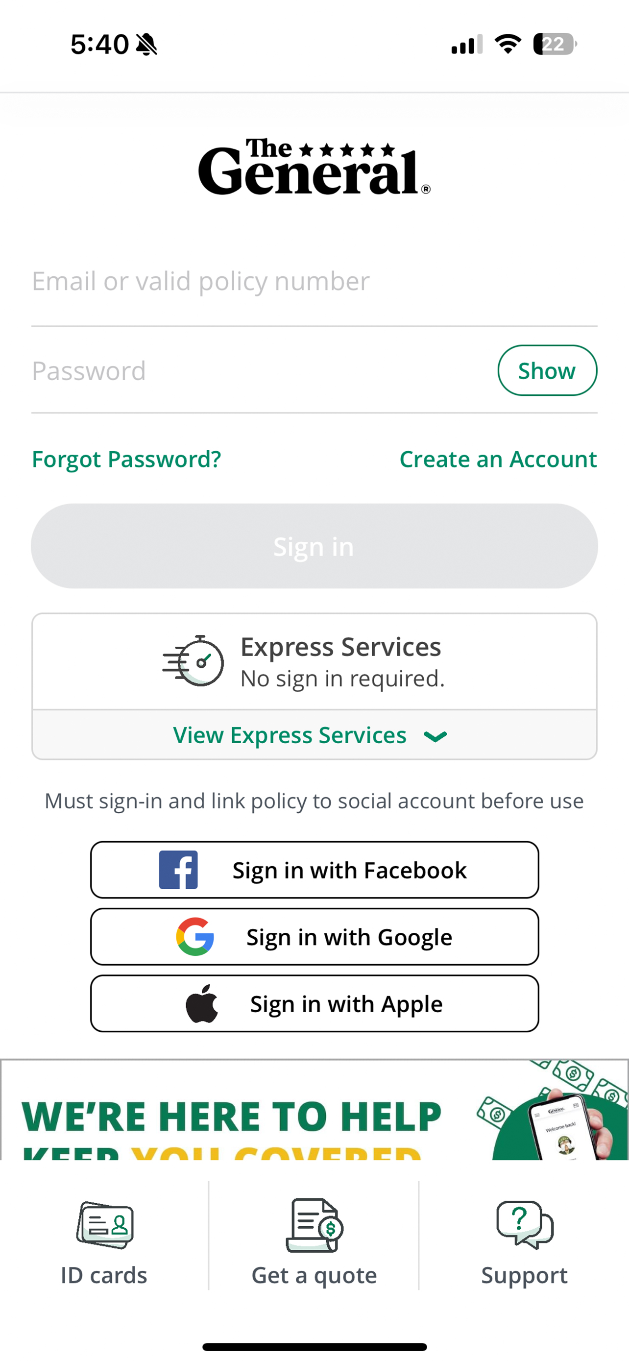 The General Auto Insurance App