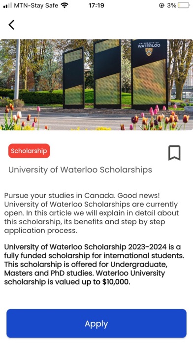 Zora Scholarships Screenshot