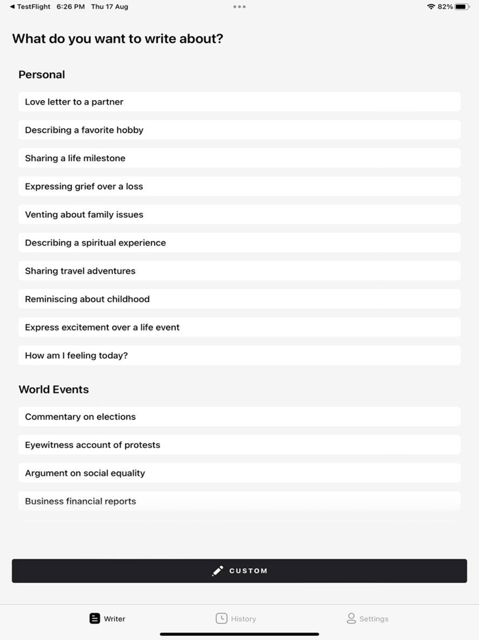 AI Writing Assistant R10w